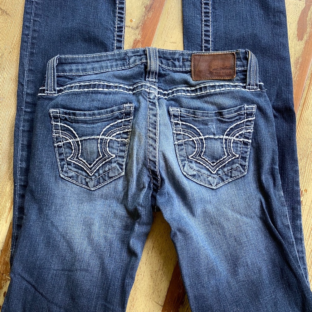 Big Star Sweet Straight Ultra Low Rise Dark Wash W